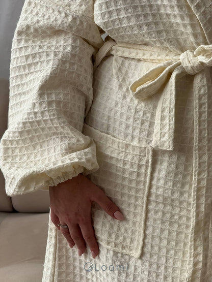 Жіночий халат з грецької вафельки Greece