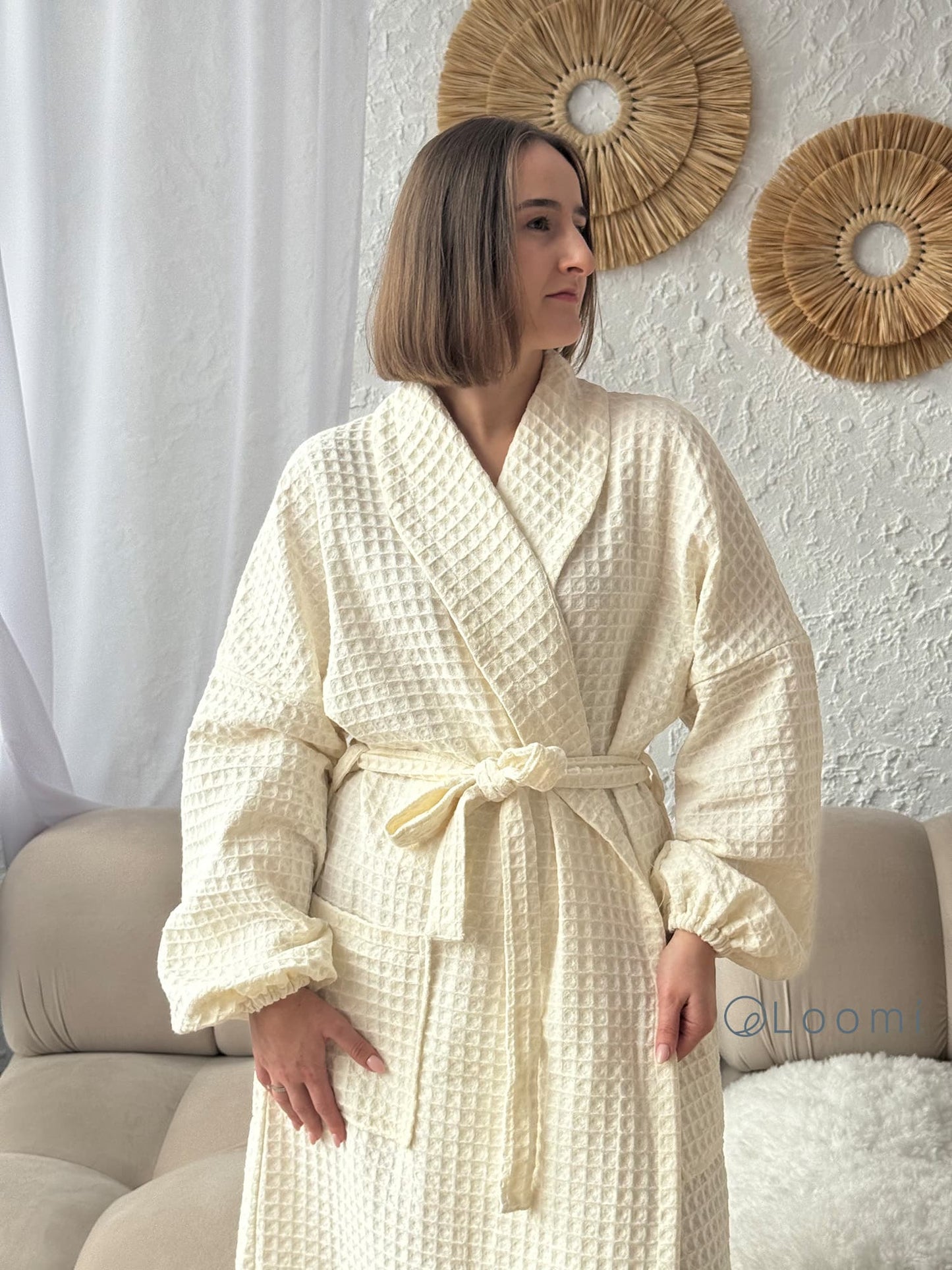 Жіночий халат з грецької вафельки Greece