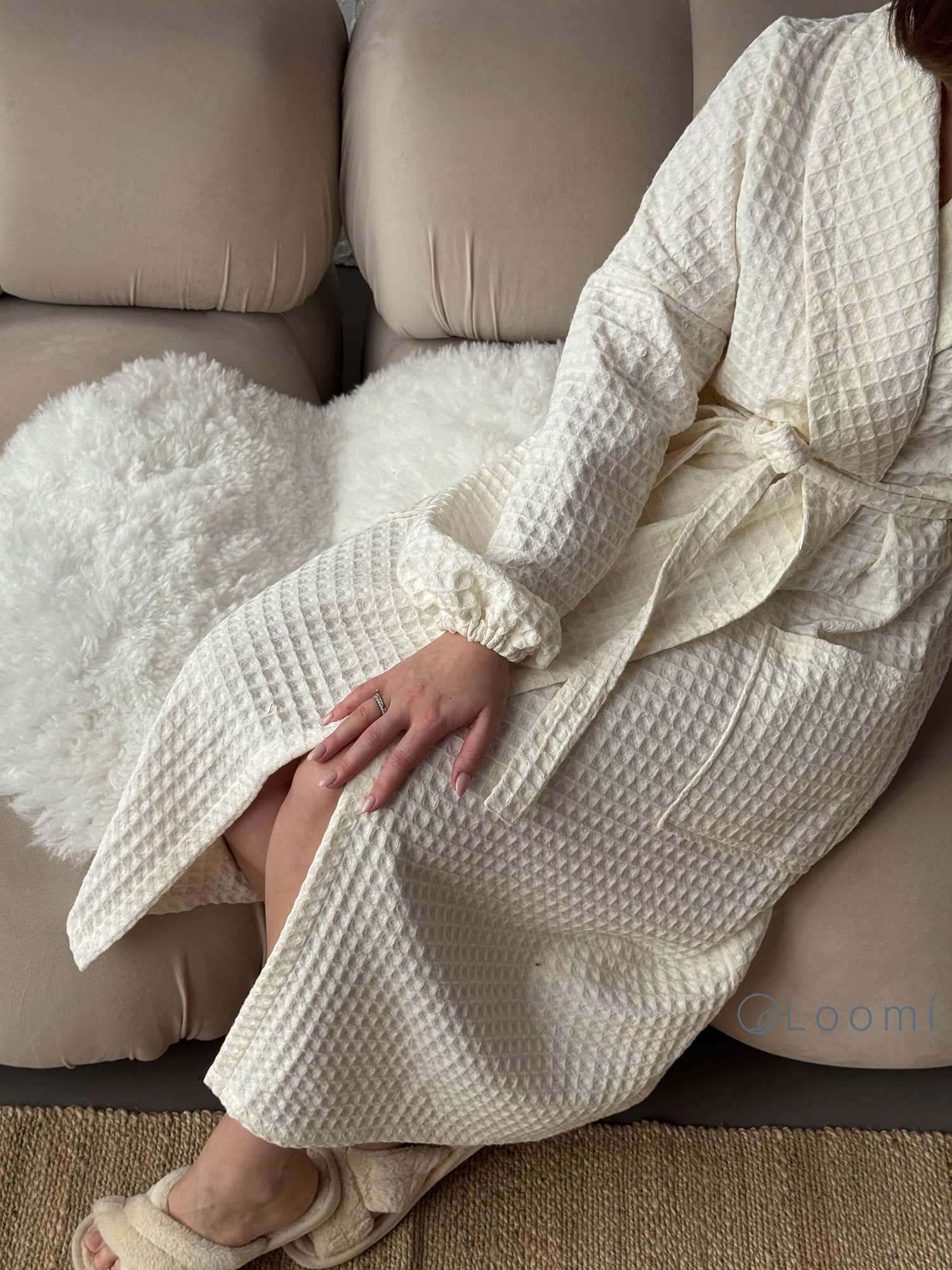 Жіночий халат з грецької вафельки Greece