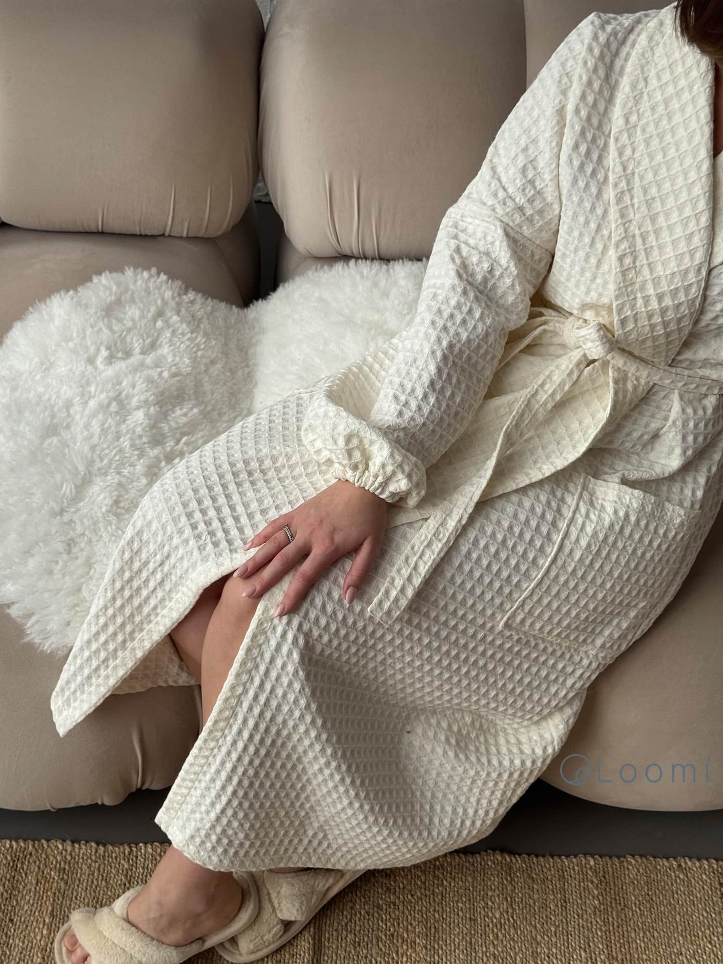 Жіночий халат з грецької вафельки Greece