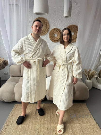 Чоловічий халат з грецької вафельки Greece