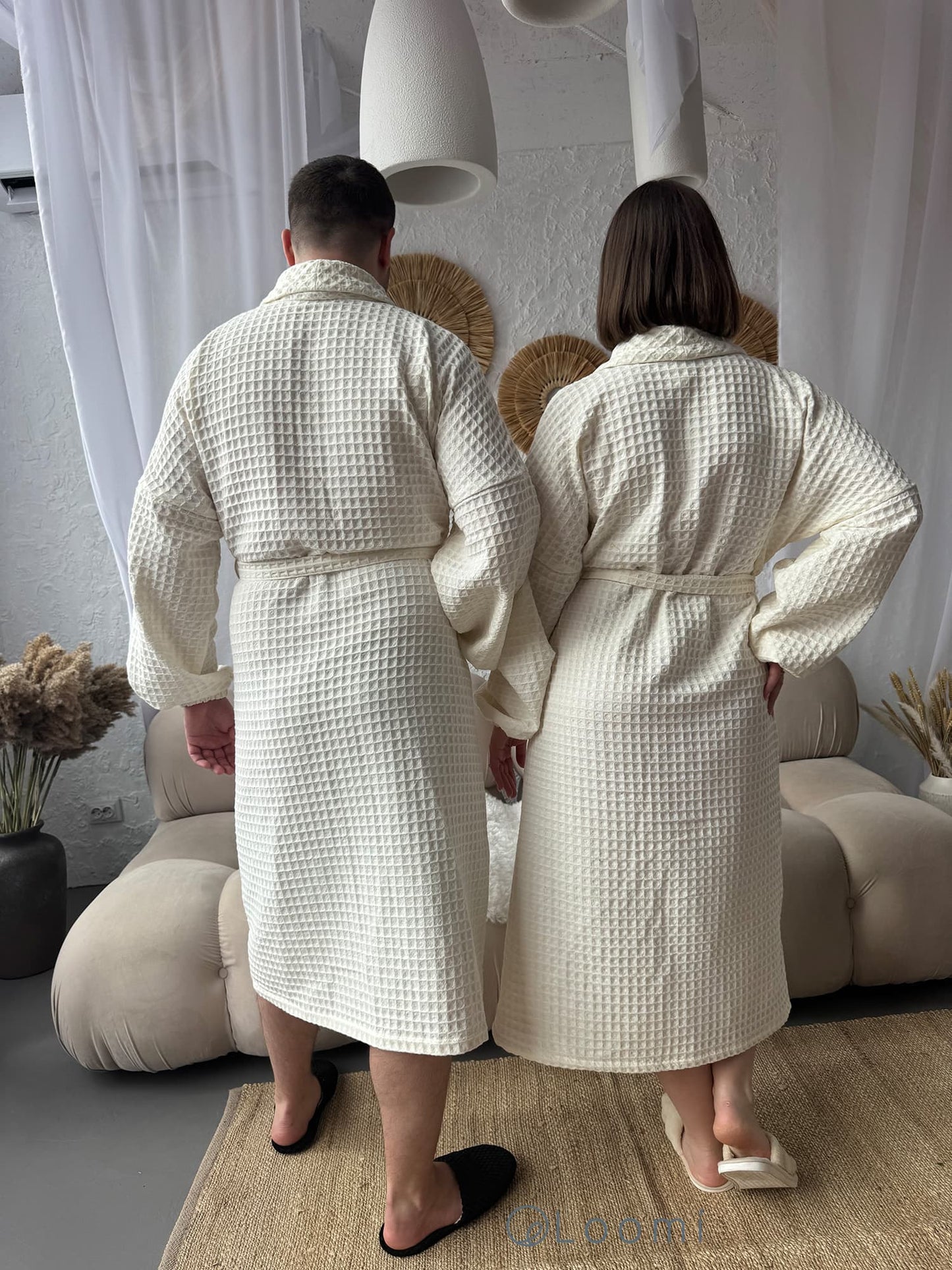 Чоловічий халат з грецької вафельки Greece