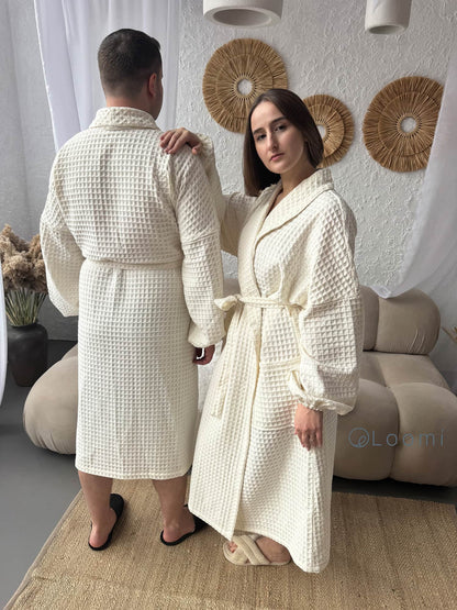 Чоловічий халат з грецької вафельки Greece
