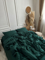 Комплект постільної білизни із преміум сатину Smaragd