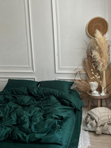 Комплект постільної білизни із преміум сатину Smaragd