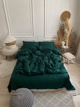 Комплект постільної білизни із преміум сатину Smaragd