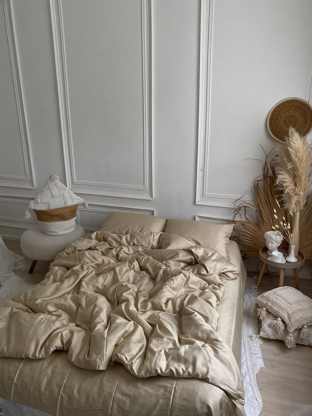 Комплект постільної білизни із преміум сатину Beige