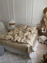 Комплект постільної білизни із преміум сатину Beige