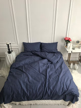 Комплект постільної білизни зі страйп сатину Black Sea