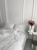 Комплект постільної білизни зі страйп сатину White