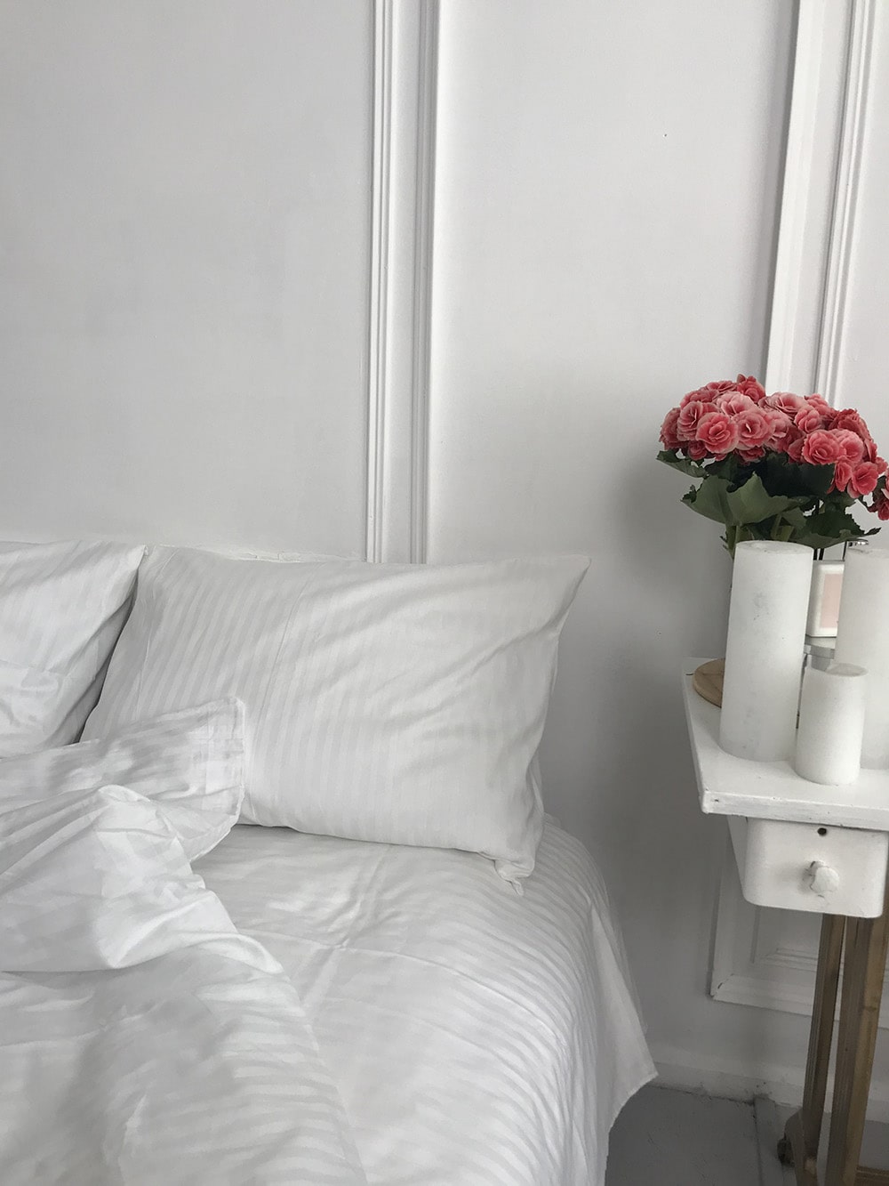 Комплект постільної білизни зі страйп сатину White