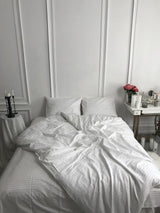 Комплект постільної білизни зі страйп сатину White