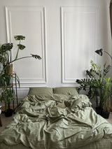 Комплект постільної білизни зі страйп сатину Olive