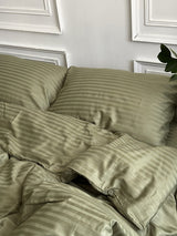 Комплект постільної білизни зі страйп сатину Olive