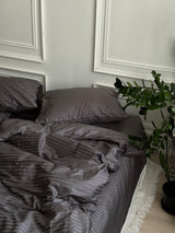 Комплект постільної білизни зі страйп сатину Antratsyt