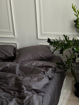 Комплект постільної білизни зі страйп сатину Antratsyt