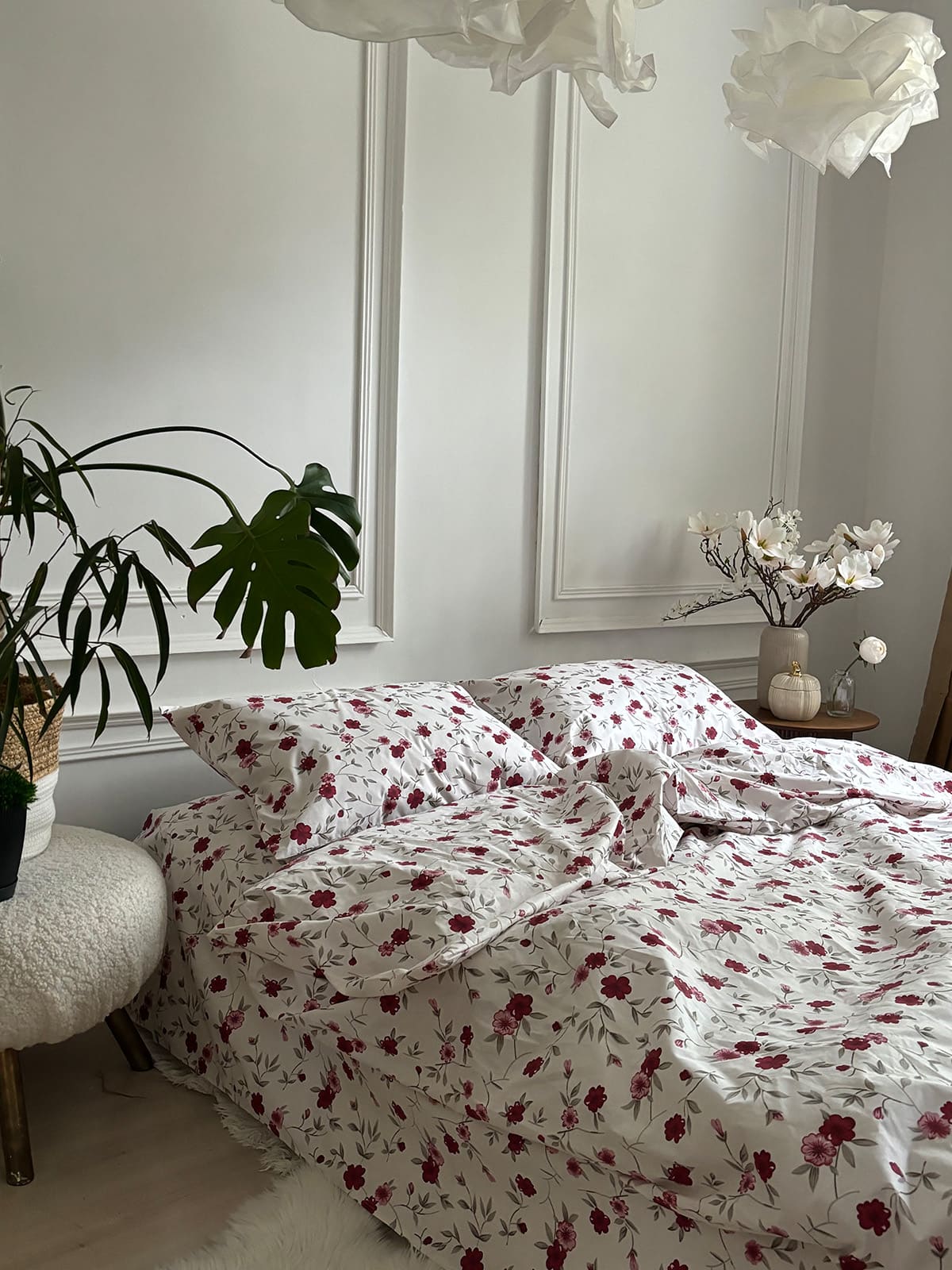 Комплект постільної білизни із бязі Red Flowers