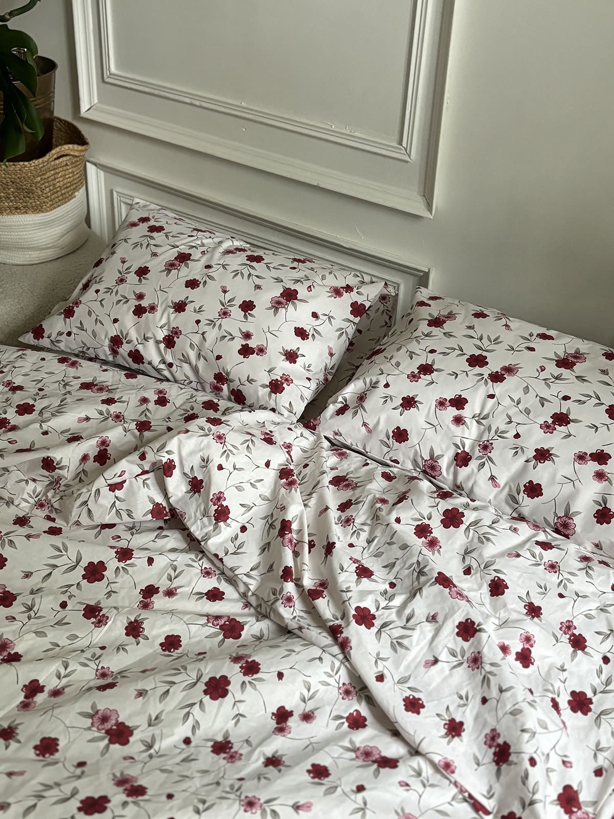 Комплект постільної білизни із бязі Red Flowers