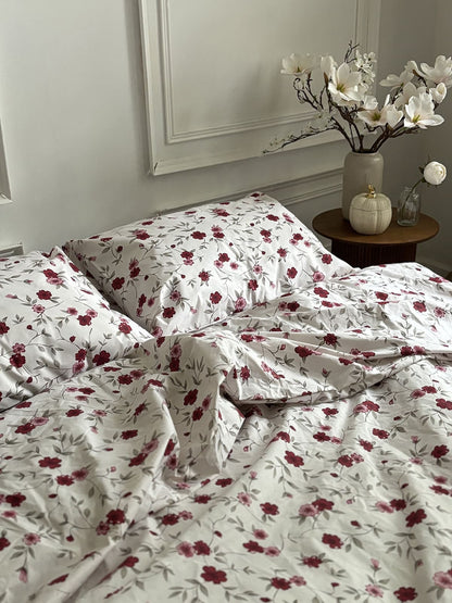 Комплект постільної білизни із бязі Red Flowers