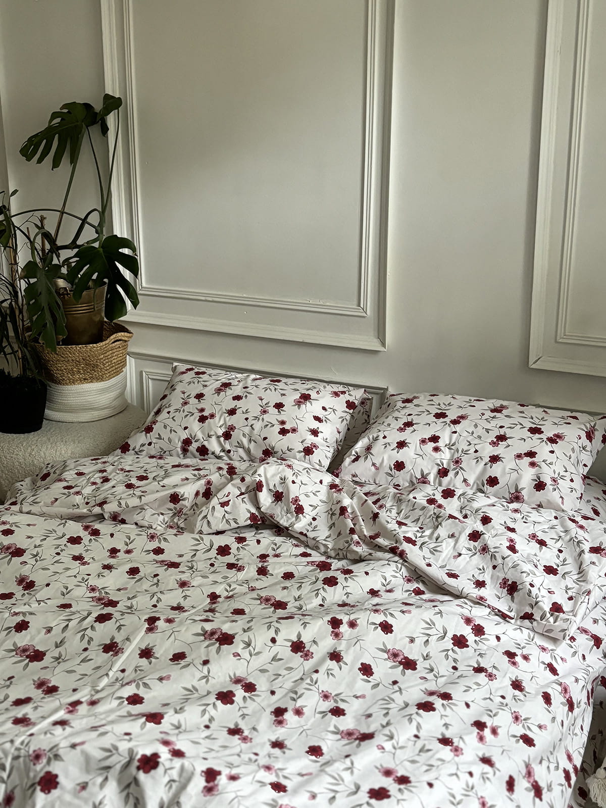 Комплект постільної білизни із бязі Red Flowers