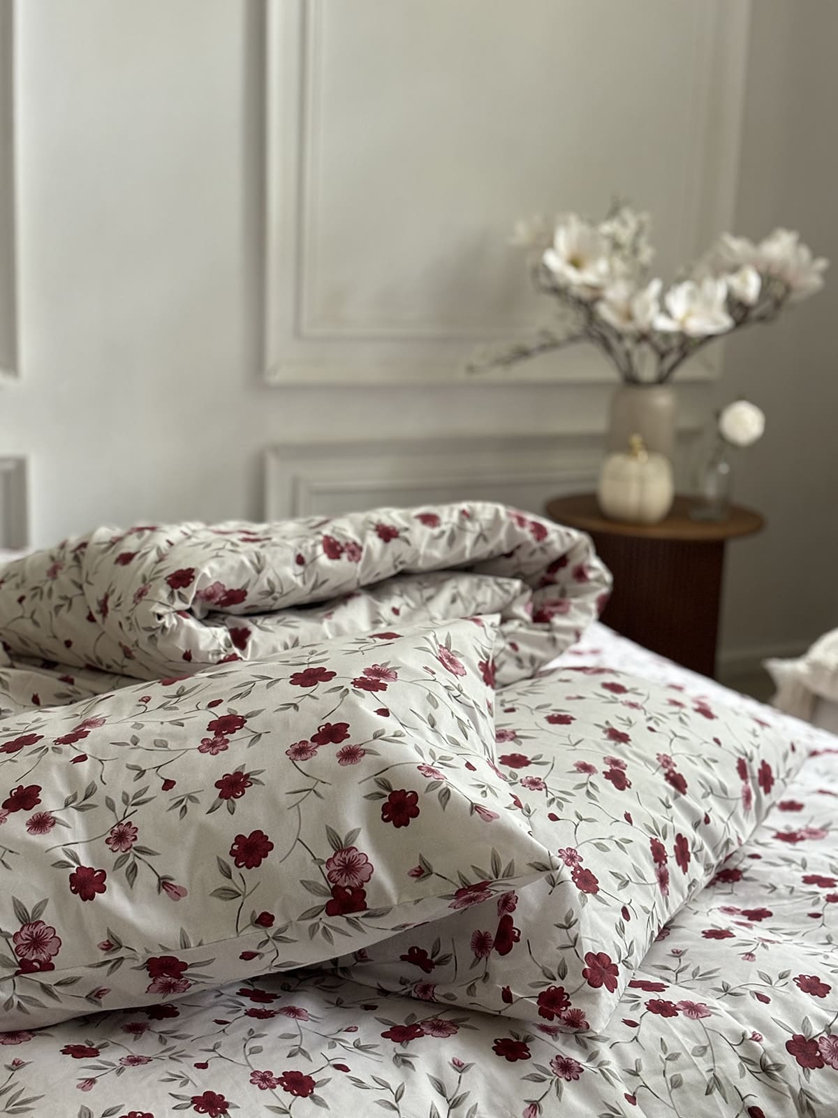 Комплект постільної білизни із бязі Red Flowers