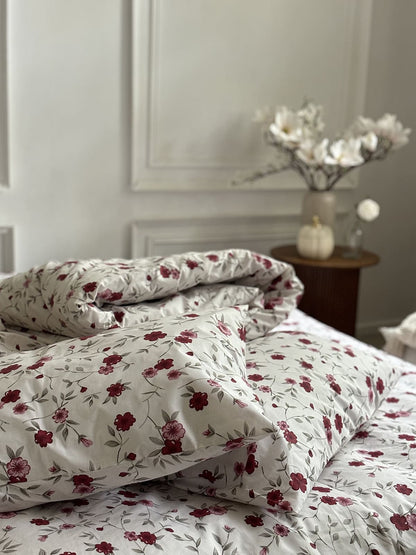 Комплект постільної білизни із бязі Red Flowers
