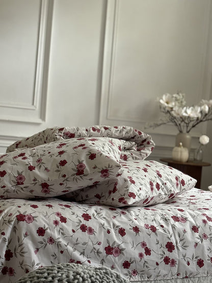 Комплект постільної білизни із бязі Red Flowers