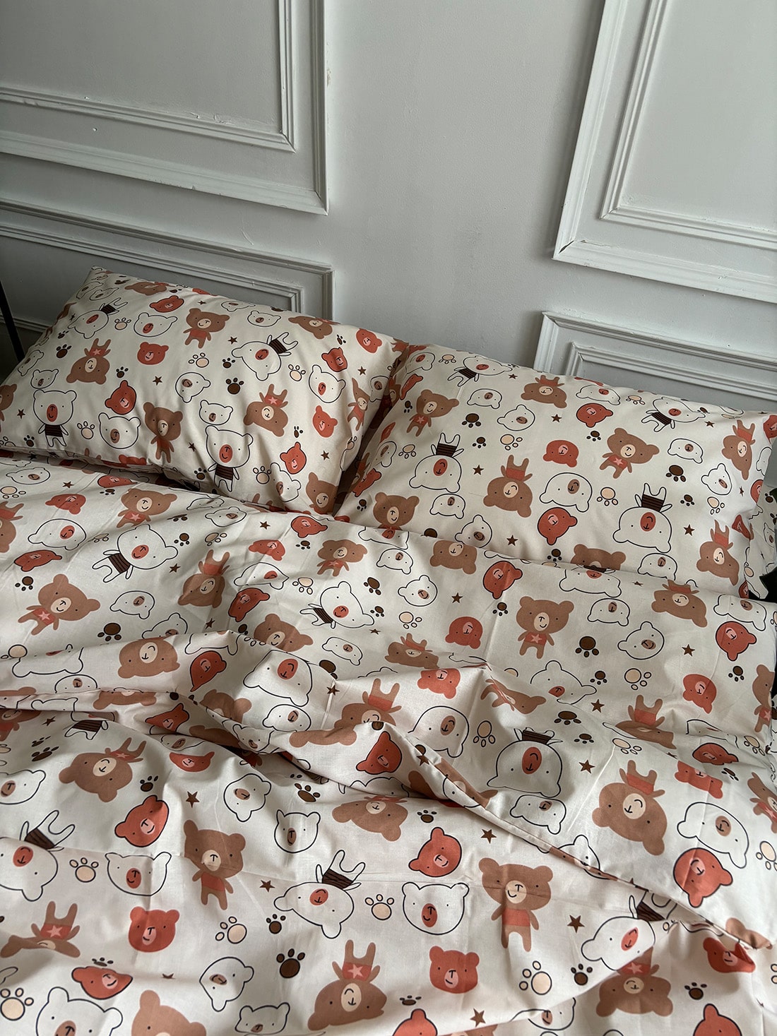 Комплект постільної білизни із бязі Ведмедики