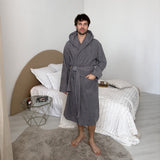 Чоловічий халат махровий з капюшоном Fortune