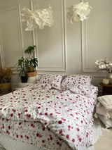 Комплект постільної білизни із бязі Red Flowers