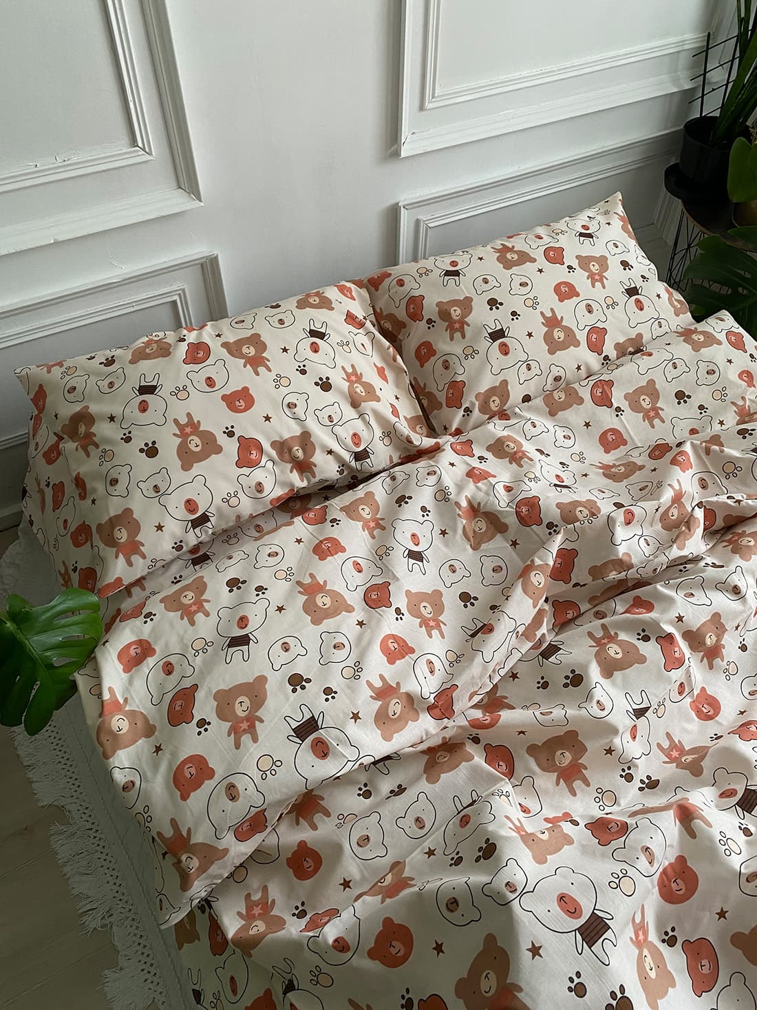 Комплект постільної білизни із бязі Ведмедики