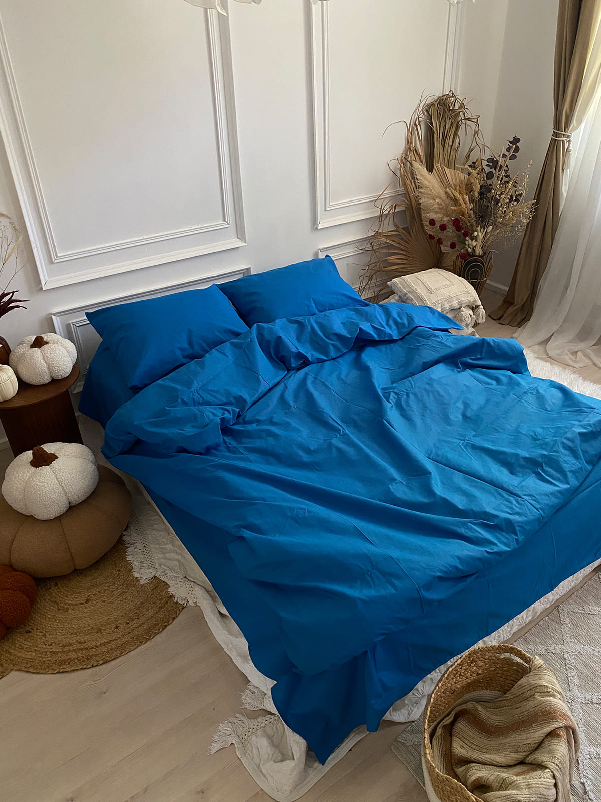 Комплект постільної білизни із бязі Blue