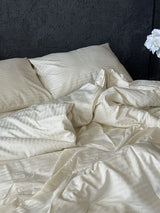 Комплект постільної білизни зі страйп сатину Milky