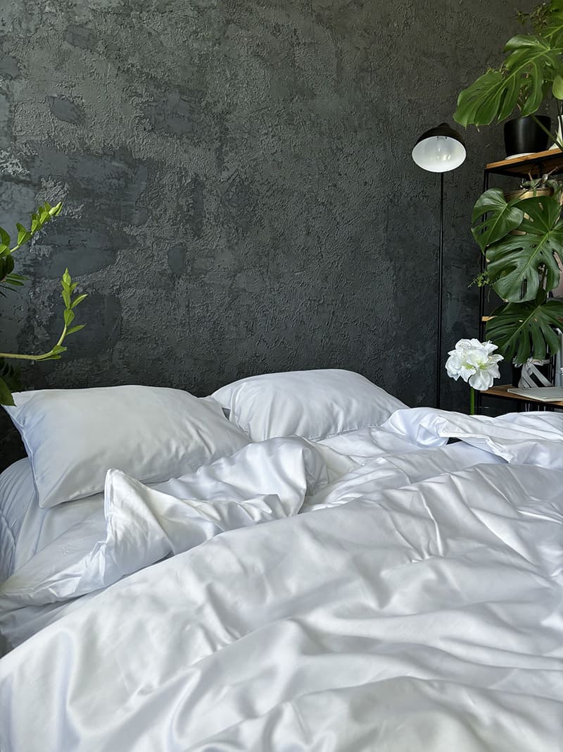 Комплект постільної білизни із преміум сатину White