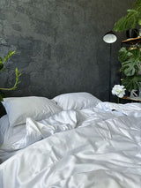 Комплект постільної білизни із преміум сатину White