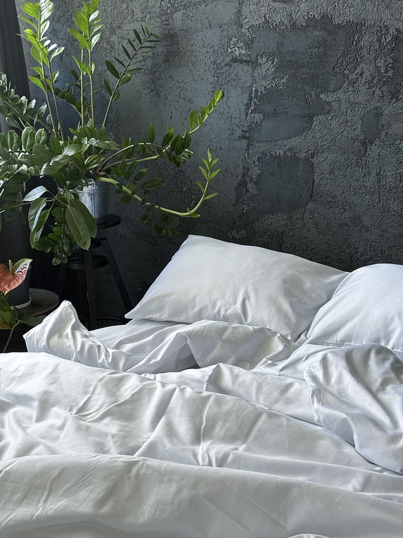 Комплект постільної білизни із преміум сатину White