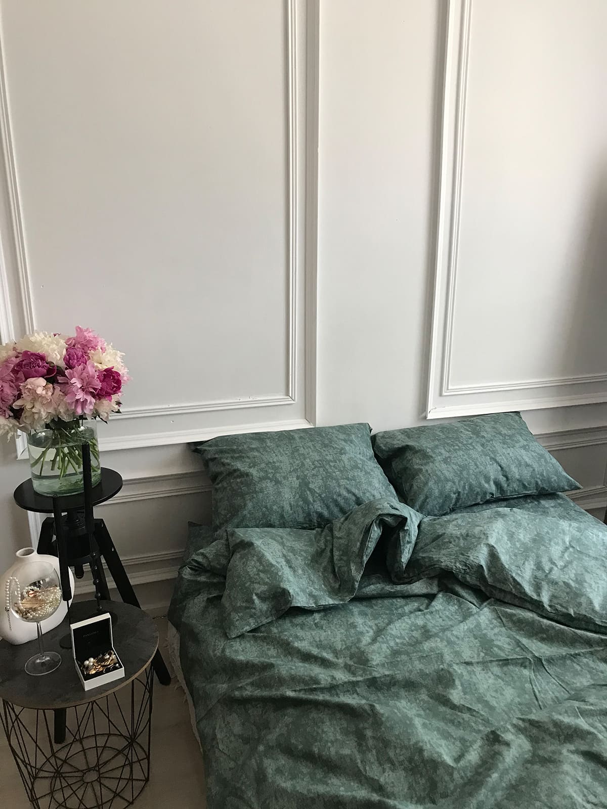 Комплект постільної білизни із ранфорсу Smaragd Marble