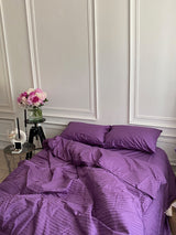 Комплект постільної білизни зі страйп сатину Amethyst
