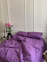 Комплект постільної білизни зі страйп сатину Amethyst