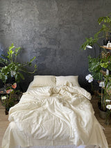 Комплект постільної білизни зі страйп сатину Milky