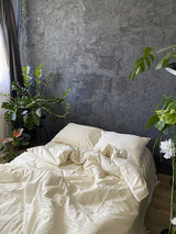 Комплект постільної білизни зі страйп сатину Milky