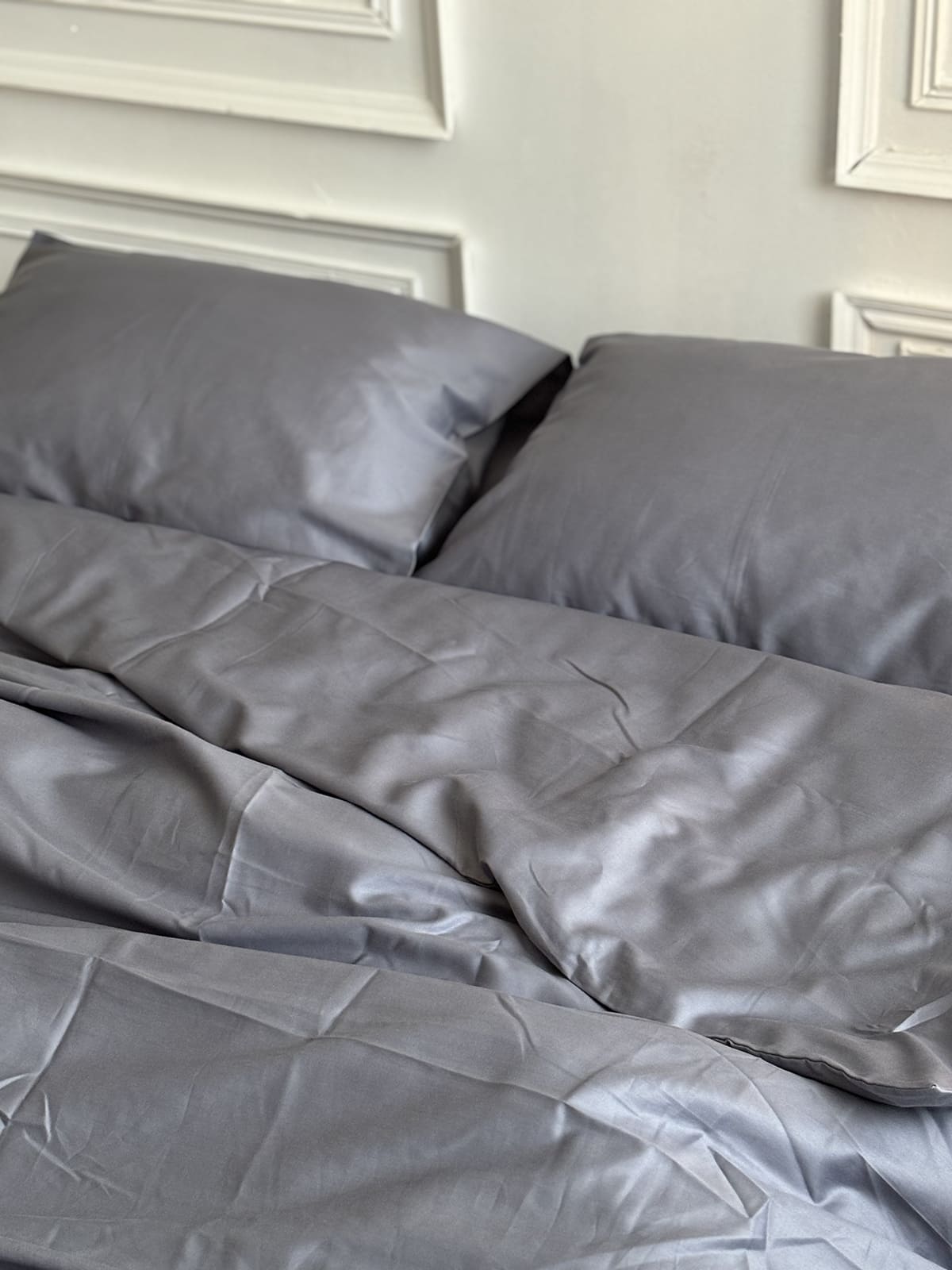 Комплект постільної білизни із преміум сатину Gray