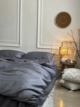 Комплект постільної білизни із преміум сатину Gray