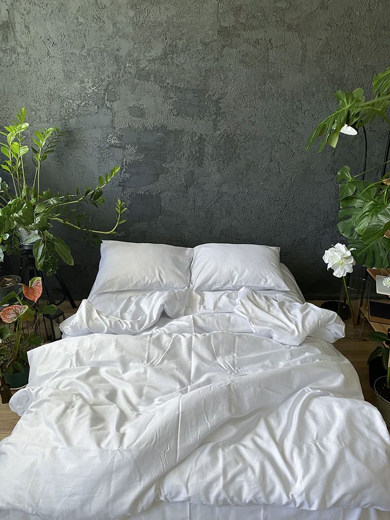 Комплект постільної білизни із преміум сатину White