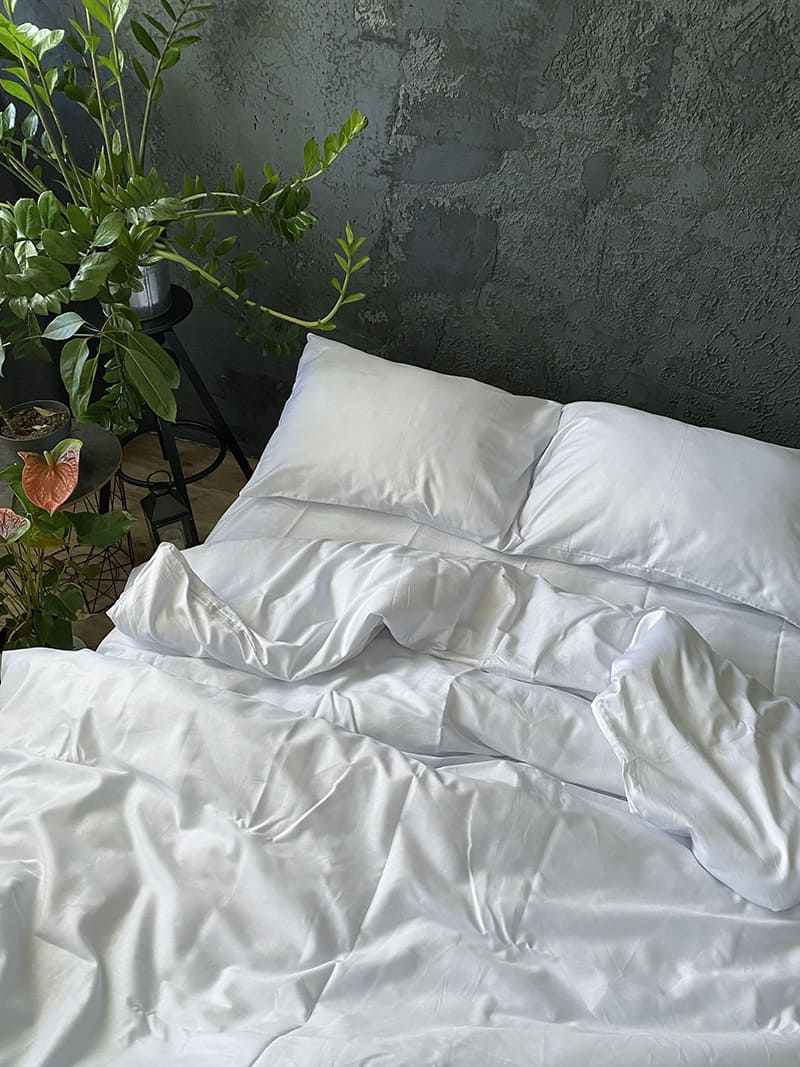Комплект постільної білизни із преміум сатину White