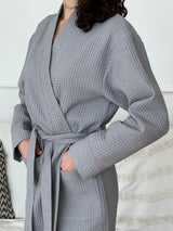 Жіночий халат вафельний Long