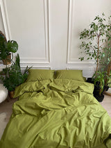 Комплект постільної білизни із ранфорсу Pistachio