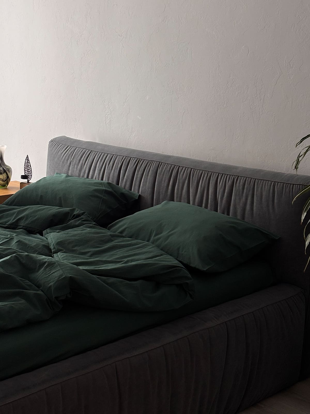 Комплект постільної білизни із вареної бавовни Emerald