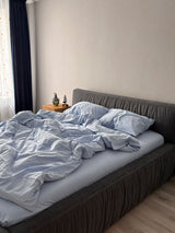 Комплект постільної білизни із вареної бавовни Blue