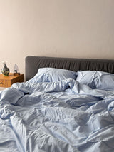 Комплект постільної білизни із вареної бавовни Blue